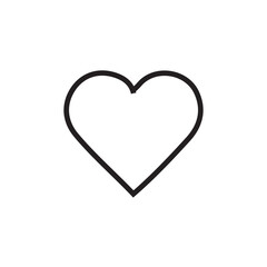 Simple black outline heart graphic