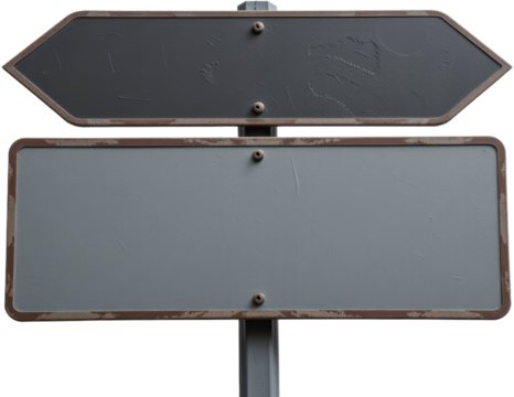 Directional signpost with arrows urban area visual guide outdoor setting eye-level view navigation concept