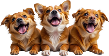 Joyful dogs playing in the park candid photography outdoor bright environment close-up view