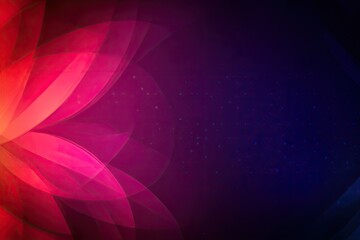 Abstract floral design. Vibrant gradient petals on dark background