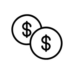 Dollar Coins Icon Design