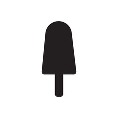 Simple Solid Black Popsicle Ice Cream Icon