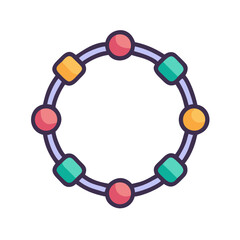 Gemstone Bracelet Icon Design