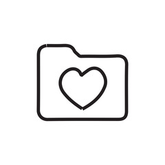 Folder with a heart icon inside