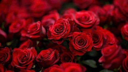 Obraz premium Lush red roses