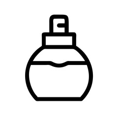 Perfume Bottle with Cap Icon Design