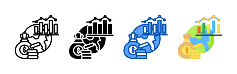 Instability icon set bundle. Multi style icon collection perfect for websites, apps, and presentations. Simple vector icon collection