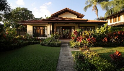 Fototapeta premium Tropical home exterior