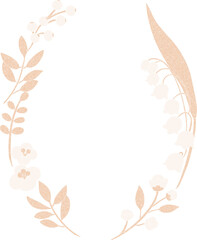 Champagne Gold Silver Drop Flower Border