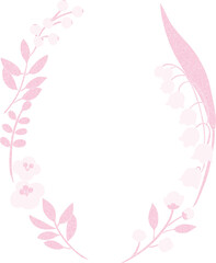 Pink Silver Drop Flower Border