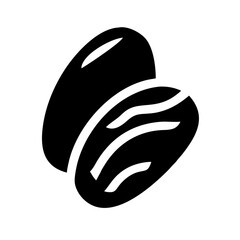 Date Fruit with Seed Icon Design