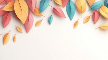 pastel autumn leaves background