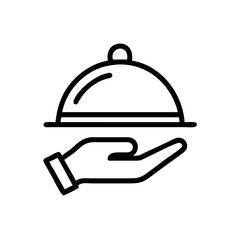 Serving Meal on Plate Icon Design