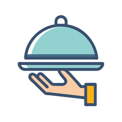 Serving Meal on Plate Icon Design