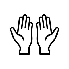 Worship Hands Raised Icon Design