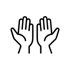 Fototapeta premium Worship Hands Raised Icon Design