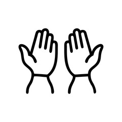 Obraz premium Worship Hands Raised Icon Design