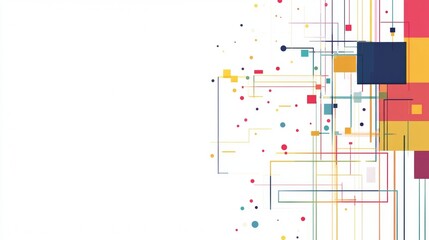 Fototapeta na wymiar abstract colorful geometric network design