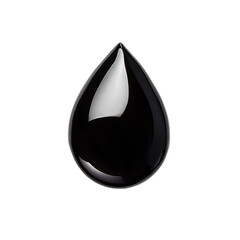 Fototapeta premium Single Drop of Black Liquid, Oil, or Resin - Abstract Background
