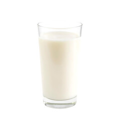 Glass of Fresh Milk Isolated on Black Background for Healthy Drink Concept