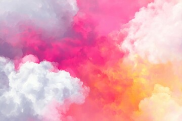 Abstract colorful paint streaks on a white canvas art