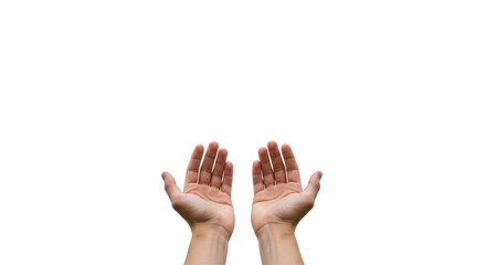 Obraz premium Isolated Open Hands Reaching Up