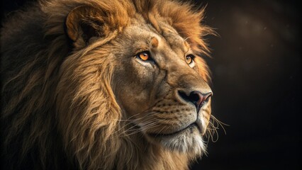 Majestic Gaze: The Lion King in Photorealistic Glory
