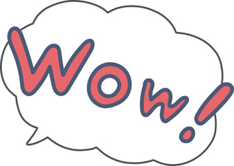 ふきだし付き英語の手書き文字イラスト素材