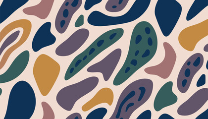 53. Funky Organic Blobs Playful Artwork