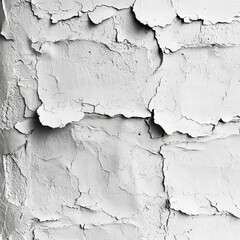 Obraz premium Weathered Gray Wall Texture Close Up of Cracked and Peeling Paint