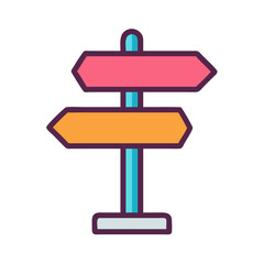 Signboard Post Icon Design