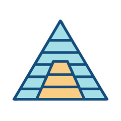 Pyramid with Steps Icon Design