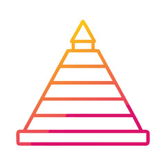 Pyramid with Steps Icon Design