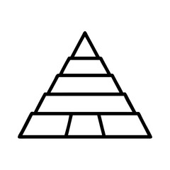 Pyramid with Steps Icon Design