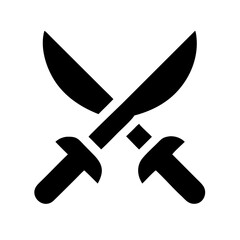 Mexican Crossed Swords Icon Design