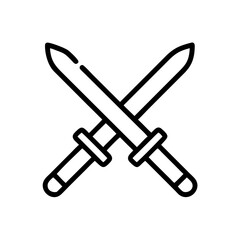 Fototapeta premium Mexican Crossed Swords Icon Design