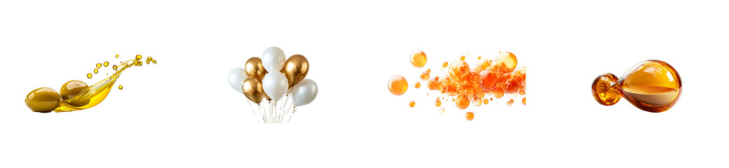 Various Sphere Concepts on Black Isolated, cut out transparent