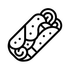 Burrito Wrapped Roll Icon Design