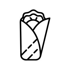 Burrito Wrapped Roll Icon Design