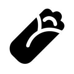 Burrito Wrapped Roll Icon Design