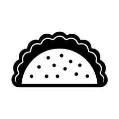 Traditional Taco Shell Icon Design