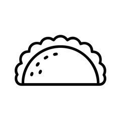 Traditional Taco Shell Icon Design