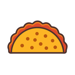 Traditional Taco Shell Icon Design