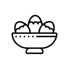 Traditional Dessert Bowl Icon Design