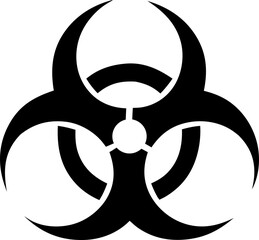 Biohazard, minimalist illustration of biohazard symbol