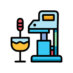 Drink Mixer Machine Icon Design