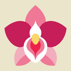 Cute pink orchid flower, a lovely floral design