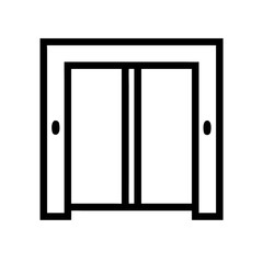 Swing Door Entrance Icon Design