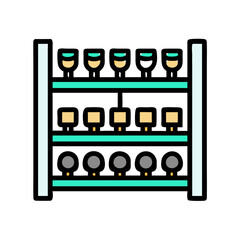Wine Storage Rack Icon Design
