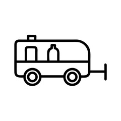 Alcohol Bus Trailer Bar Icon Design

